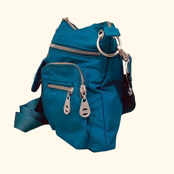 Baggallini Modern Everywhere Slim Crossbody in Turquoise Blue - Picture 5 of 9